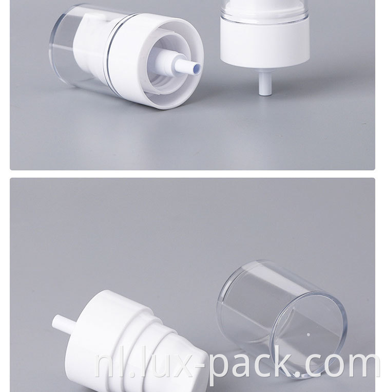 50 ml glazen fles met roompomp Airloze pompflessen Cream Jars voor dikke roompompdispenser